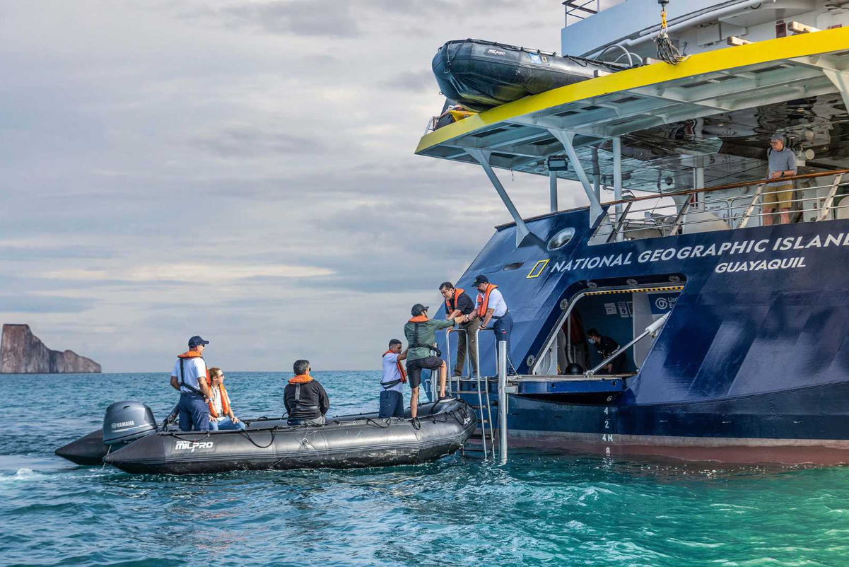 Adventure tourists board a Lindblad Expeditions ship, Islander II. Source: Skift.