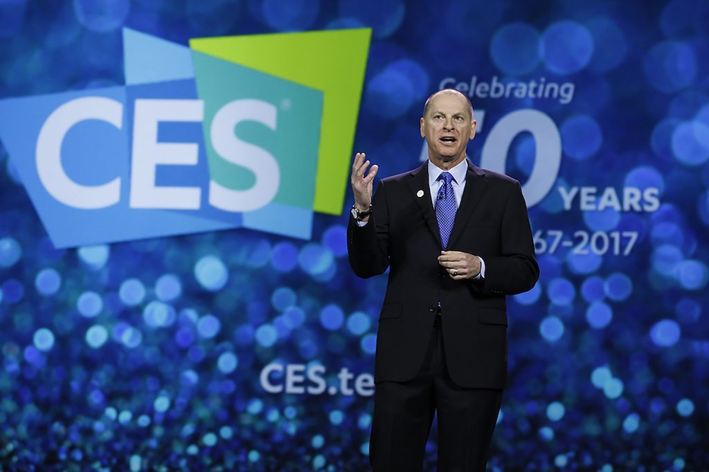 Gary Shapiro, CEO of the Consumer Technology Association, gives his keynote at CES 2017.