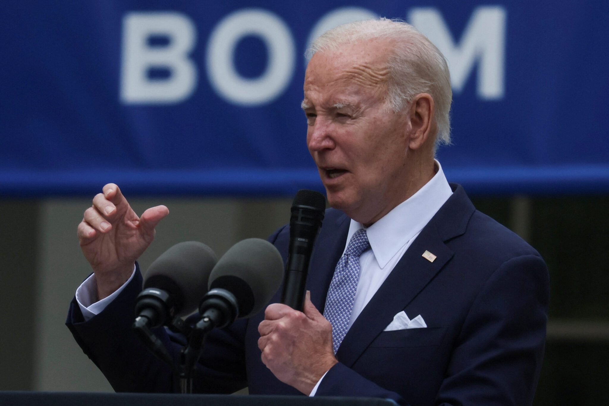 U.S. President Joe Biden speaking at the White House in May 2023. 