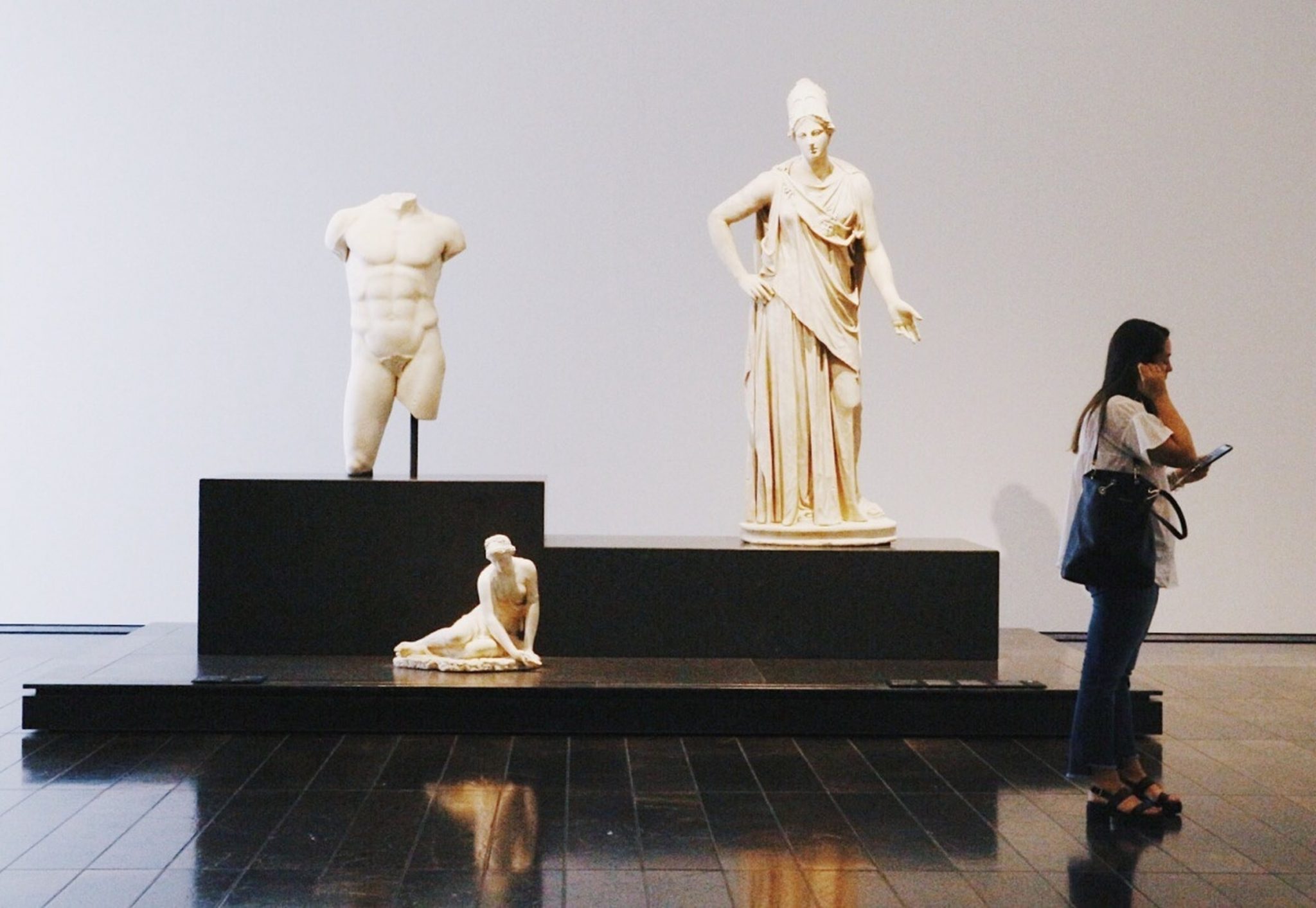 Visitor at the Louvre in Abu Dhabi.